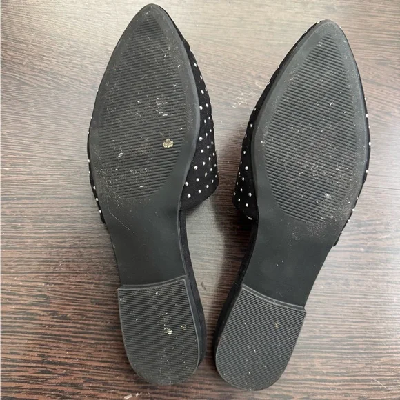 Steve Madden Women’s Black Multi Tempting Mules W/ Silver Studs - Picture 6 of 11